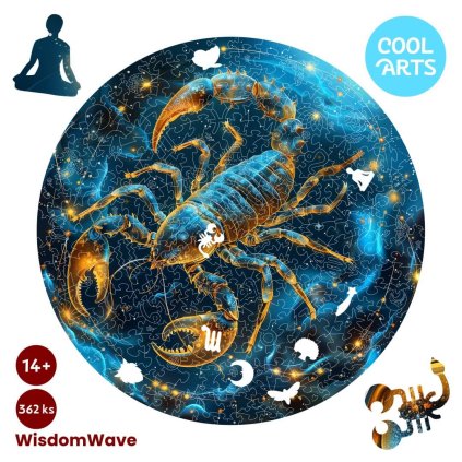 Hviezdny skorpion WisdomWave 362 ks Drevene Puzzle pre dorast a dospelych CoolArts