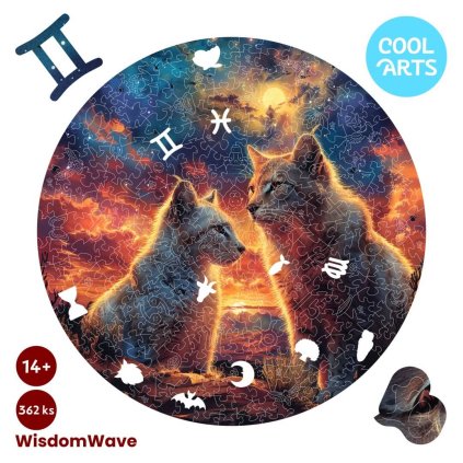 Macky blizenci WisdomWave 362 ks Drevene Puzzle pre dorast a dospelych CoolArts