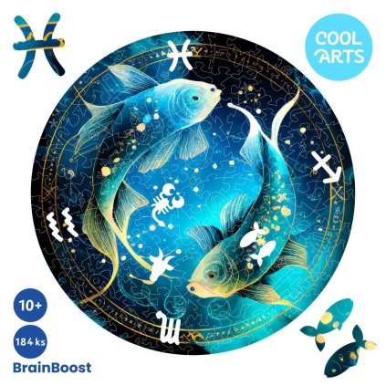 Ryby na oblohe 185ks BrainBoost Drevene Puzzle CoolArts