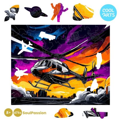 Helikoptera noci 67ks SoulPassion Drevene Puzzle CoolArts