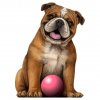 Drevene puzzle hravy pes bulldog