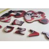 Panda Cervena Abeceda Drevene puzzle CoolArts diely detail