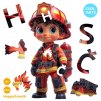 Odvážny hasič - HappyGrowth (40 ks) - Drevené puzzle