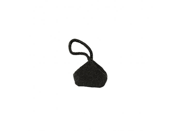 Společenská kabelka ve tvaru mošničky černá