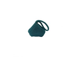 Modrá společenská kabelka  ve tvaru mošničky