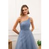 Bledě modré šaty na ples se třpytkami