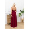 Jednoduché vínové dlouhé šaty na večer