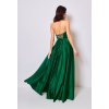 Elegantní smaragdové dlouhé šaty s rozparkem