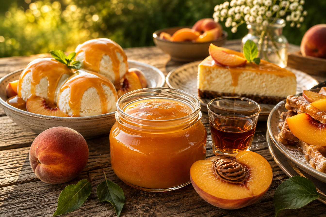 Broskyňovo-rumová dezertná omáčka: netradičný recept z broskýň