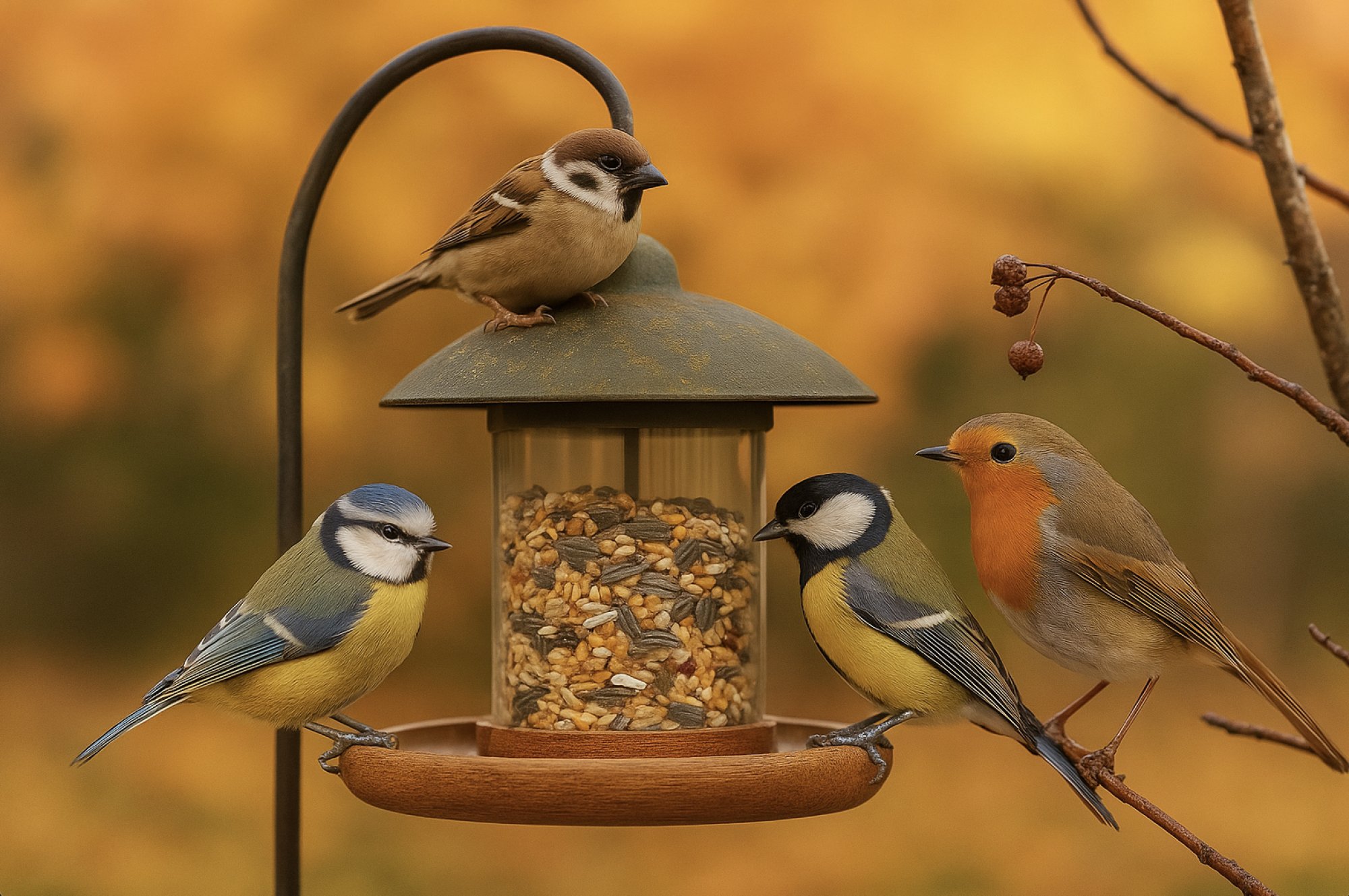 Jesenné prikrmovanie vtákov: dar pre prírodu, aj vašu záhradu