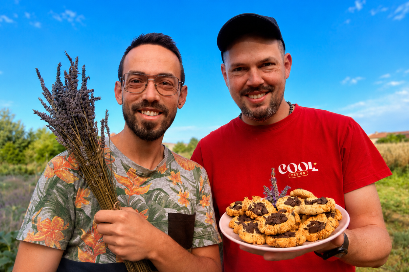 Levanduľové cookies s čokoládou