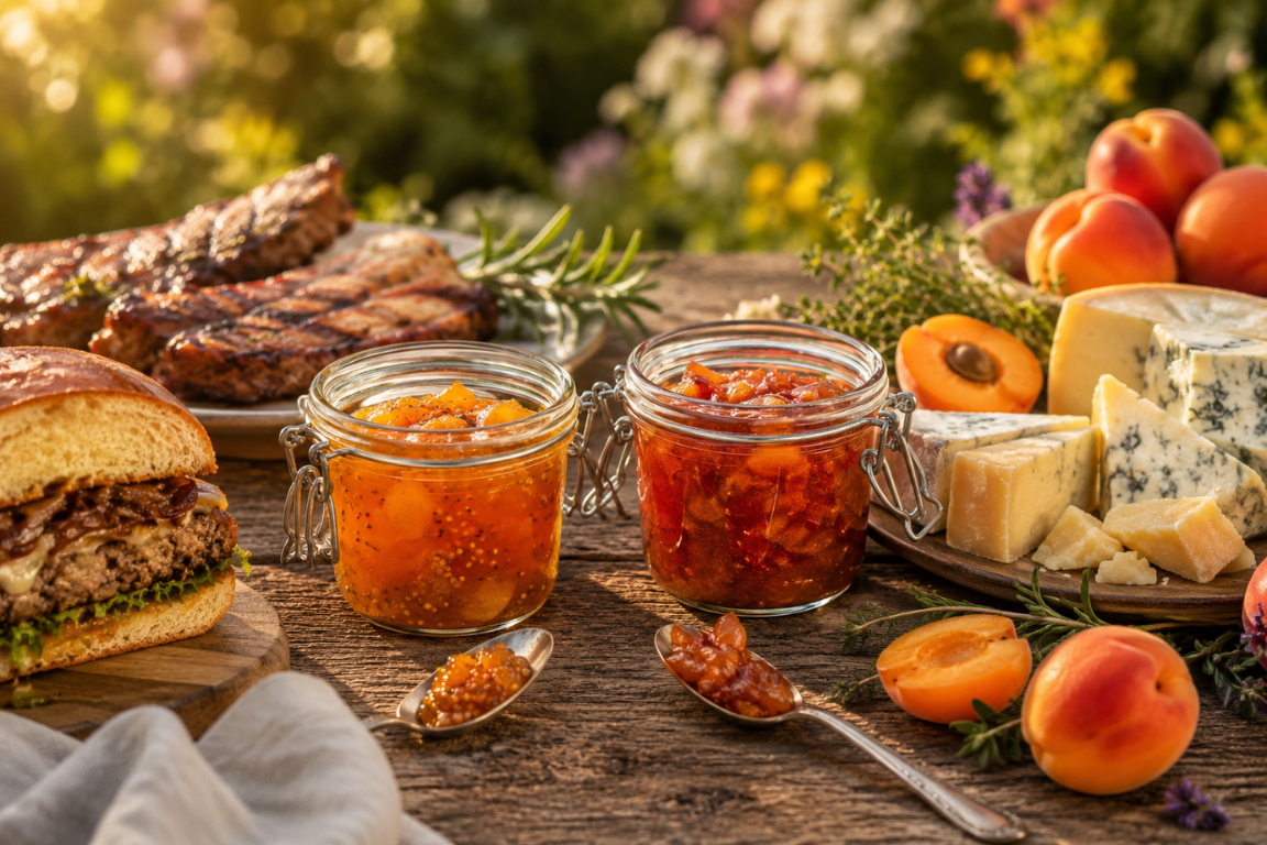 Marhuľová mostarda a chutney s vínom a rozmarínom