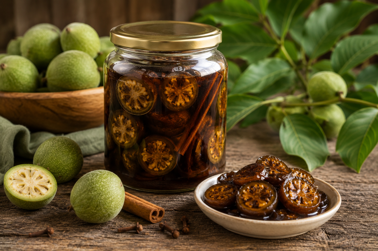 Recept na zavárané svätojánske orechy