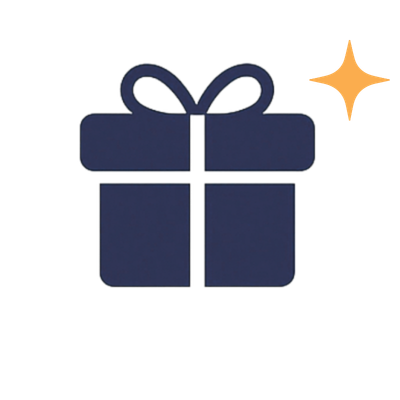 Ikonka s darčekom symbolizuje malú pozornosť, ktorú zákazník získa ako poďakovanie za nákup.