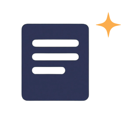 Ikonka s textovým dokumentom a ceruzkou znázorňujúca vlastnú tvorbu a originalitu textov.