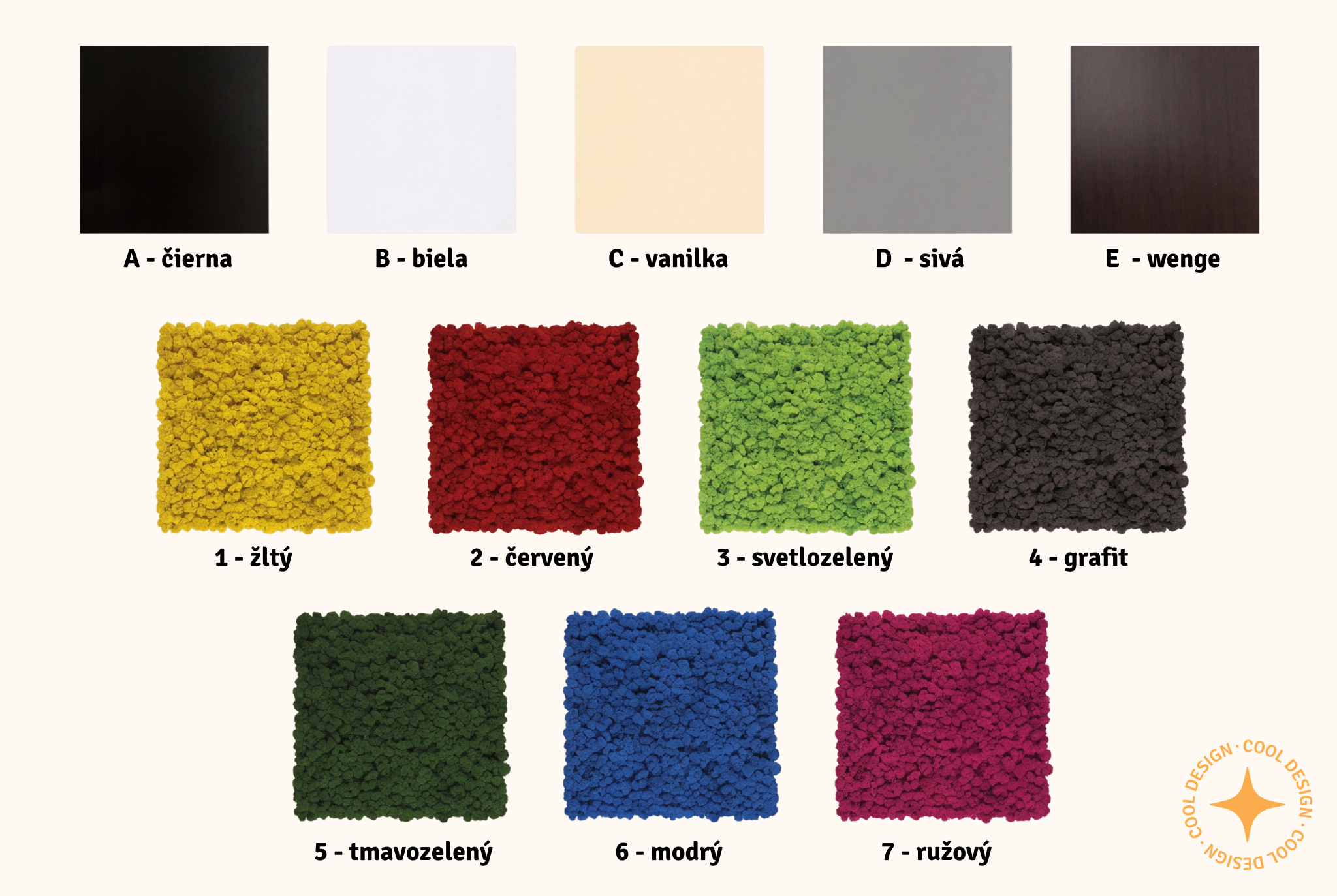 Výber farby dosky a stabilizovaného machu