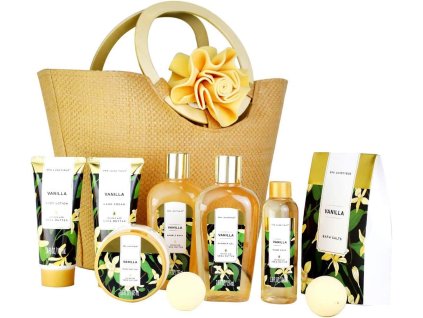 Darčeková wellness spa sada Vanilla s kozmetikou a taškou