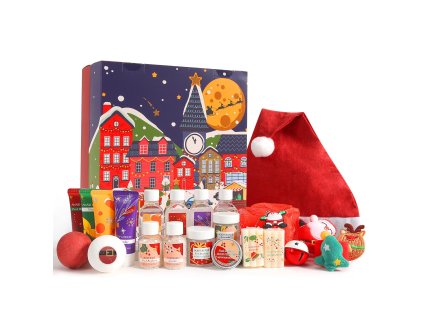 Adventný kalendár Body & Earth – 24 darčekov s kozmetikou a dekoráciami