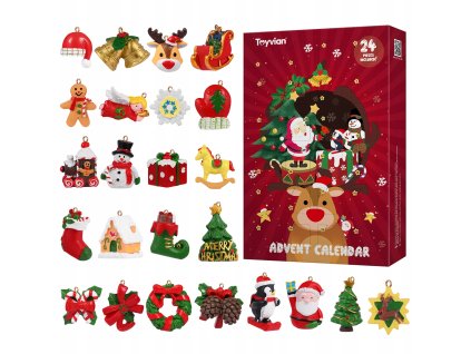 Adventný kalendár s vianočnými ozdobami II