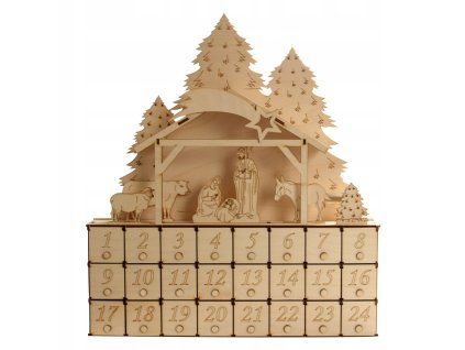 Adventný kalendár z dreva na doplnenie