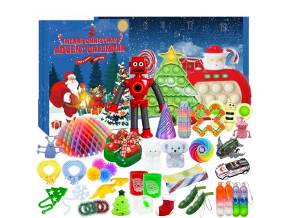 Adventný kalendár pre deti – 24 Fidget hračiek proti stresu a na zábavu s vianočnými motívmi