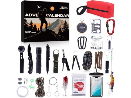 Adventný kalendár pre dobrodruhov – 24 survival nástrojov na turistiku, camping a outdoor
