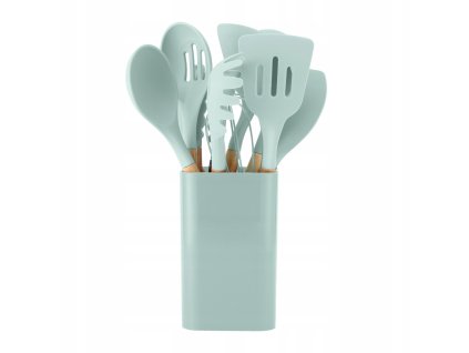 silikonova-sada-kuchynskych-pomocok-pistaciovej-farby-12-dielna-so-stojanom-cooldesign
