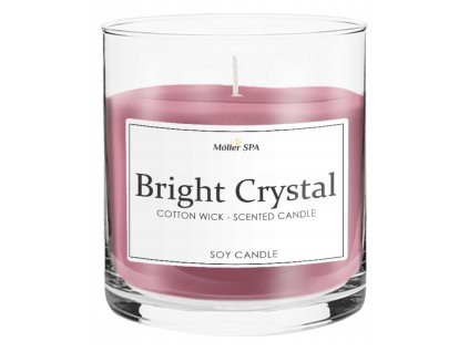 Vonná sviečka Moller SPA – Bright Crystal s bavlneným knôtom, sójový vosk, 75 hodín