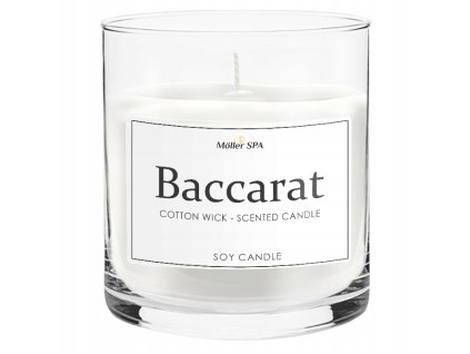 Vonná sviečka Moller SPA – Baccarat s bavlneným knôtom, sójový vosk, 75 hodín