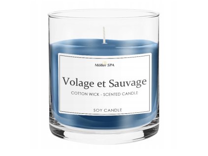 Vonná sviečka Moller SPA – Volage et Sauvage s bavlneným knôtom, sójový vosk, 75 hodín