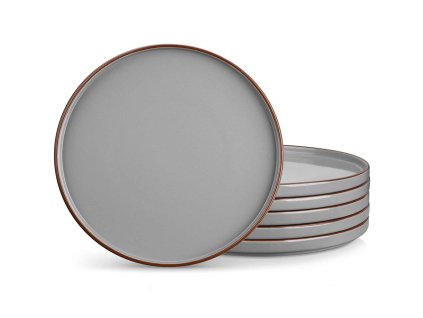 tono-grey-sada-6-kameninovych-jedalenskych-tanierov-s-hnedym-lemom-priemer-26.6cm-cooldesign