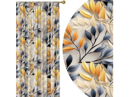 zatemnovaci-zaves-sunny-leaves-moderny-listovy-vzor-v-zltej-sivej-a-kremovej-cooldesign