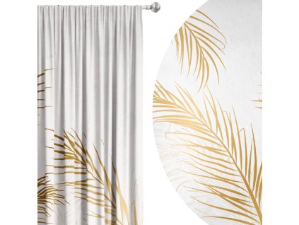 zatemnovaci-zaves-golden-palm-zlatiste-palmove-listy-na-bielom-podklade-cooldesign