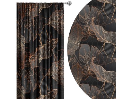 zatemnovaci-zaves-copper-luxe-ciernomedeny-listovy-vzor-s-geometrickym-efektom-cooldesign