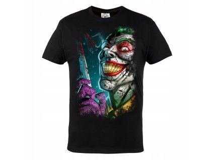 Pánske bavlnené tričko Joker čierne II