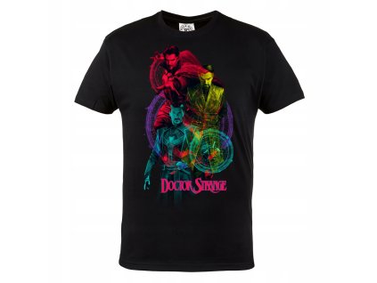 Tričko s motívom Doctora Strange v štýle multiverza – čierne
