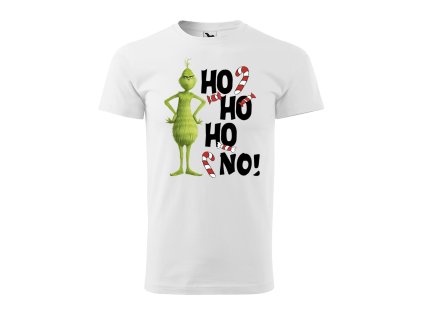Vianočné pánske tričko Grinch biele