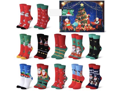 Adventný kalendár s vianočnými ponožkami pre deti II
