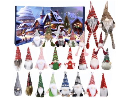 Adventný kalendár s vianočnými trpaslíkmi