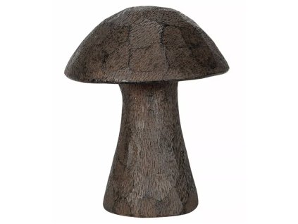 Dekoratívny hríbik boho tmavohnedý – 14 cm a 17 cm, vhodný aj do exteriéru