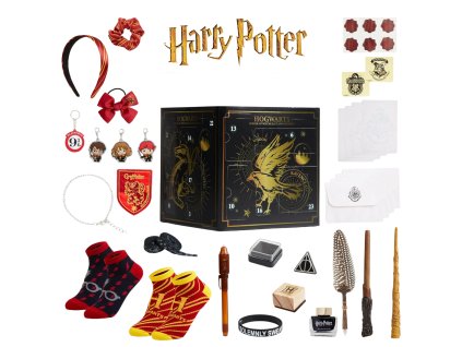 Adventný kalendár Harry Potter v tvare kocky s 24 kúzelnými prekvapeniami pre fanúšikov čarodejníckeho sveta – originálny darček z kolekcie COOL Design