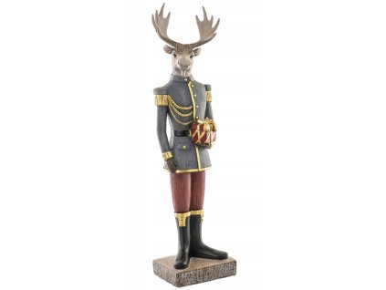Dekorácia Los v uniforme s darčekom 36,5cm