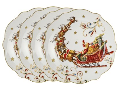 Vianočný dezertný tanier MAGNOBLE Santa na saniach 19cm