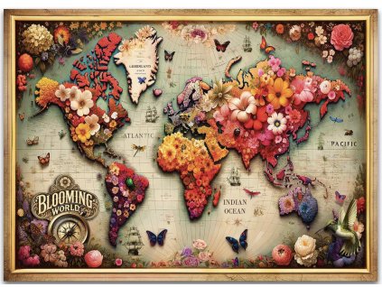 Nástenná mapa sveta z 1010ks puzzle 39x54