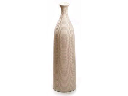 Keramická vysoká váza na kvety krémová 46cm