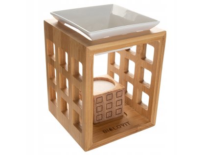 Aroma lampa z bambusu a keramiky – prírodný difuzér vôní s originálnym dizajnom