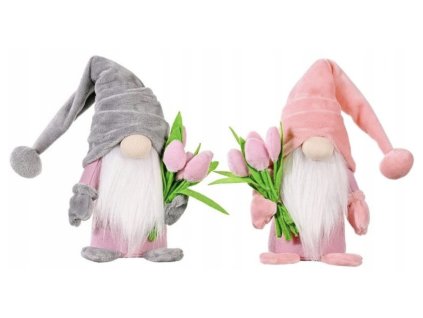 Jarný trpaslík s tulipánmi A