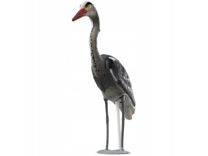 volavka dekoracia z profilu na bielej plocha