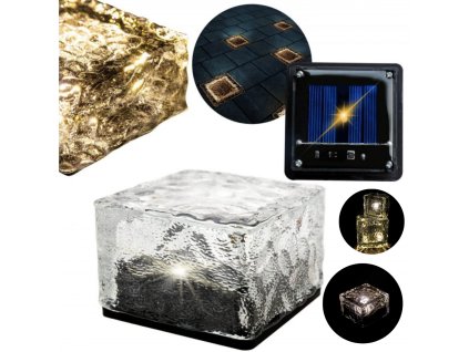 solarna led lampa tvar dlazobnej kocky detail