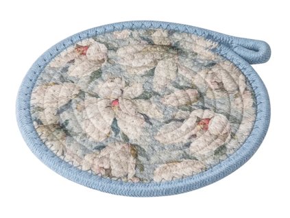 Podložka pod hrniec z bavlneného špagátu Magnolia Blue & Pink